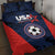 USA Soccer Team Quilt Bed Set Born To Win