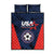 USA Soccer Team Quilt Bed Set Born To Win