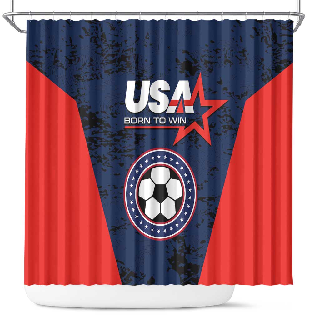 USA Soccer Team Shower Curtain Born To Win