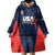 Custom USA Soccer Team Wearable Blanket Hoodie Born To Win