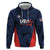 Custom USA Soccer Team Zip Hoodie Born To Win