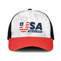 USA Soccer Team Baseball Net Cap Red All Over - Wonder Print Shop