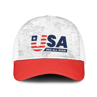 USA Soccer Team Baseball Net Cap Red All Over - Wonder Print Shop