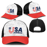 USA Soccer Team Baseball Net Cap Red All Over - Wonder Print Shop