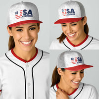 USA Soccer Team Baseball Net Cap Red All Over - Wonder Print Shop