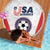 USA Soccer Team Beach Blanket Red All Over