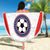 USA Soccer Team Beach Blanket Red All Over