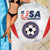 USA Soccer Team Beach Blanket Red All Over