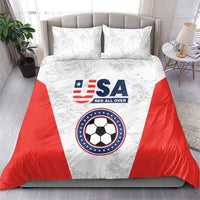 USA Soccer Team Bedding Set Red All Over