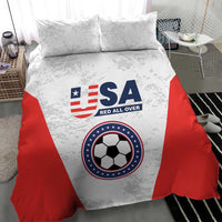 USA Soccer Team Bedding Set Red All Over