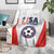 USA Soccer Team Blanket Red All Over