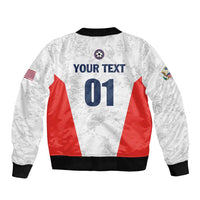Custom USA Soccer Team Bomber Jacket Red All Over