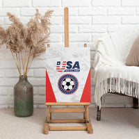 USA Soccer Team Canvas Wall Art Red All Over
