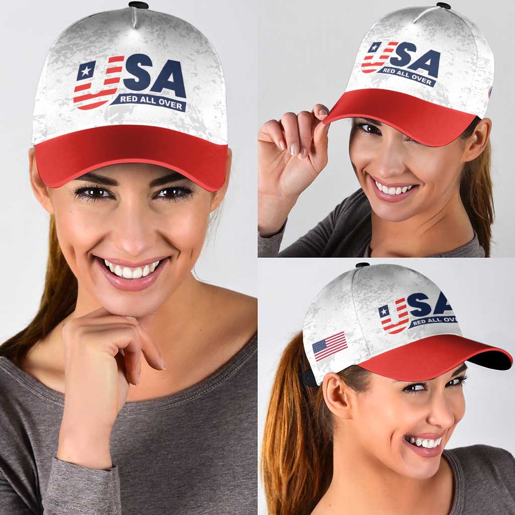 USA Soccer Team Classic Cap Red All Over - Wonder Print Shop