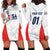 Custom USA Soccer Team Hoodie Dress Red All Over