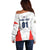 Custom USA Soccer Team Off Shoulder Sweater Red All Over