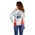 Custom USA Soccer Team Off Shoulder Sweater Red All Over