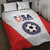 USA Soccer Team Quilt Bed Set Red All Over