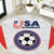 USA Soccer Team Round Carpet Red All Over