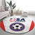 USA Soccer Team Round Carpet Red All Over