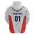 Custom USA Soccer Team Zip Hoodie Red All Over