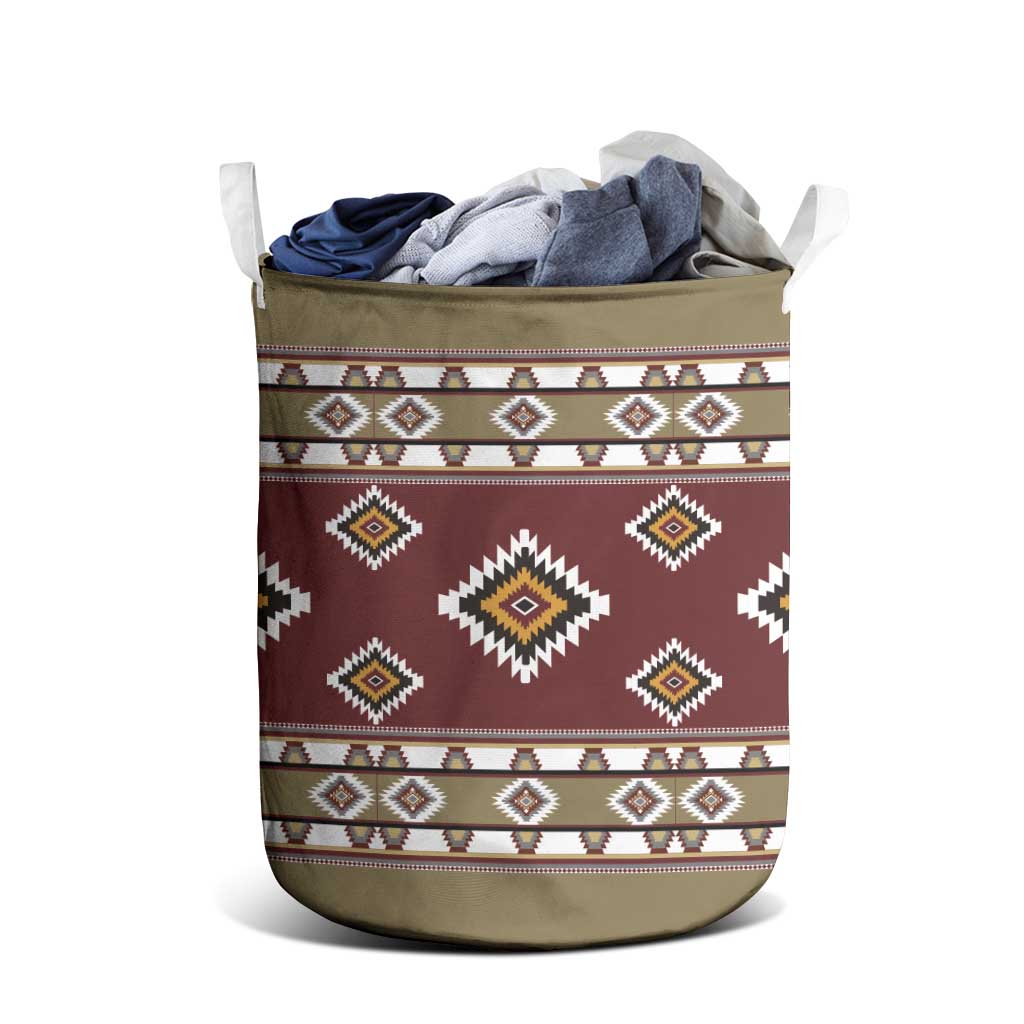 Native American Navajo Laundry Basket Tribal Pattern