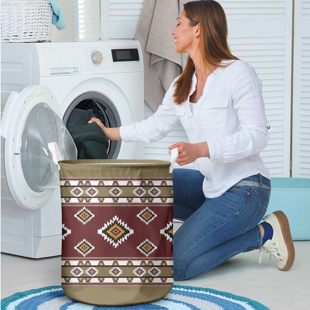 Native American Navajo Laundry Basket Tribal Pattern