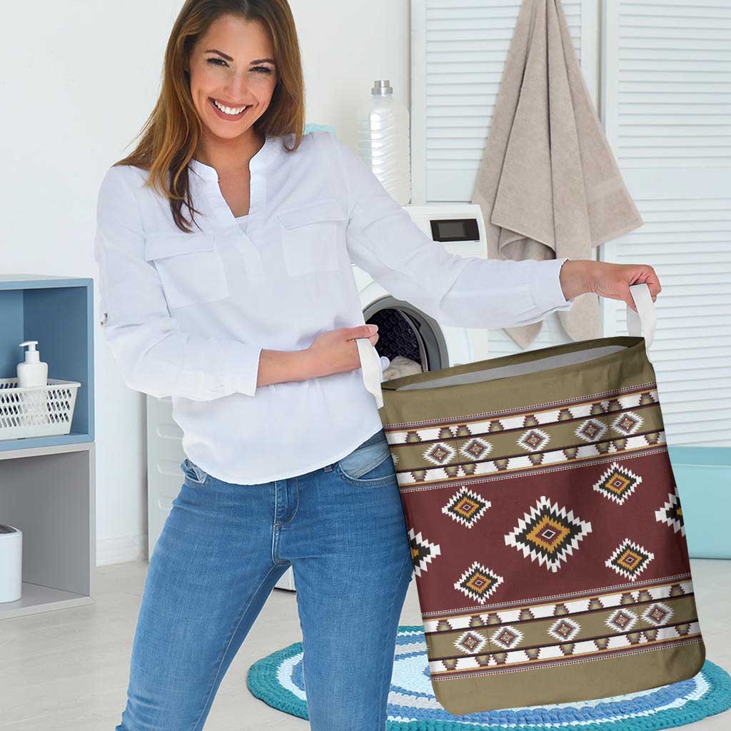 Native American Navajo Laundry Basket Tribal Pattern
