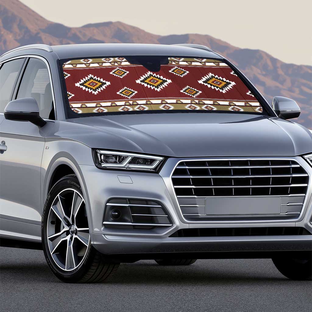Native American Navajo Auto Sun Shade Tribal Pattern
