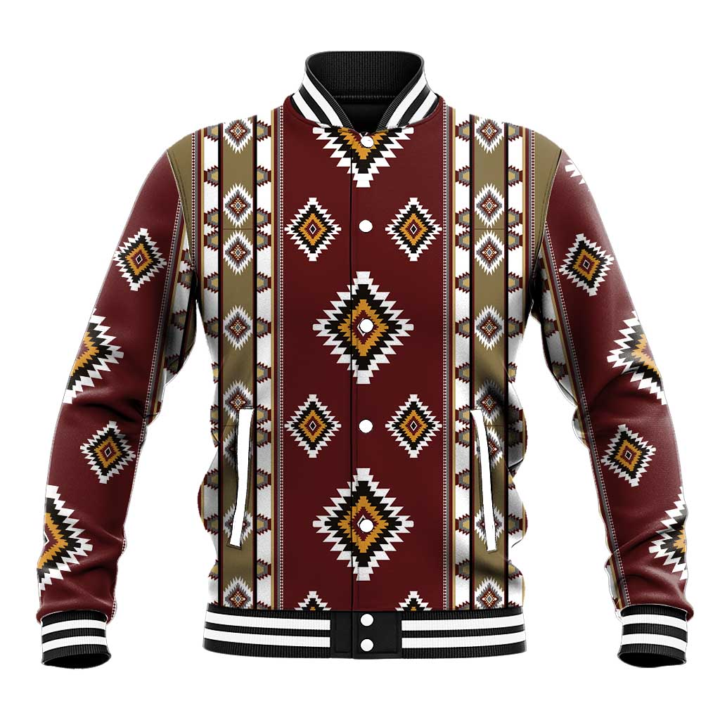 Native American Navajo Baseball Jacket Tribal Pattern