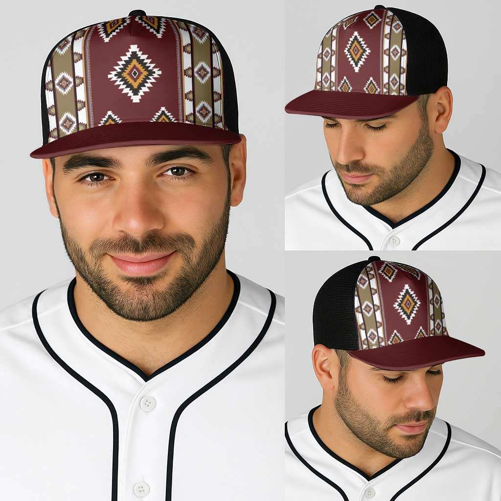 Native American Navajo Baseball Net Cap Tribal Pattern