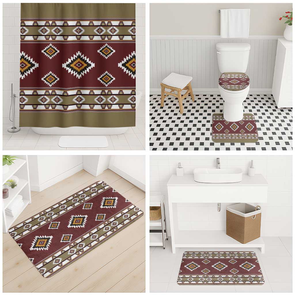 Native American Navajo Bathroom Set Tribal Pattern