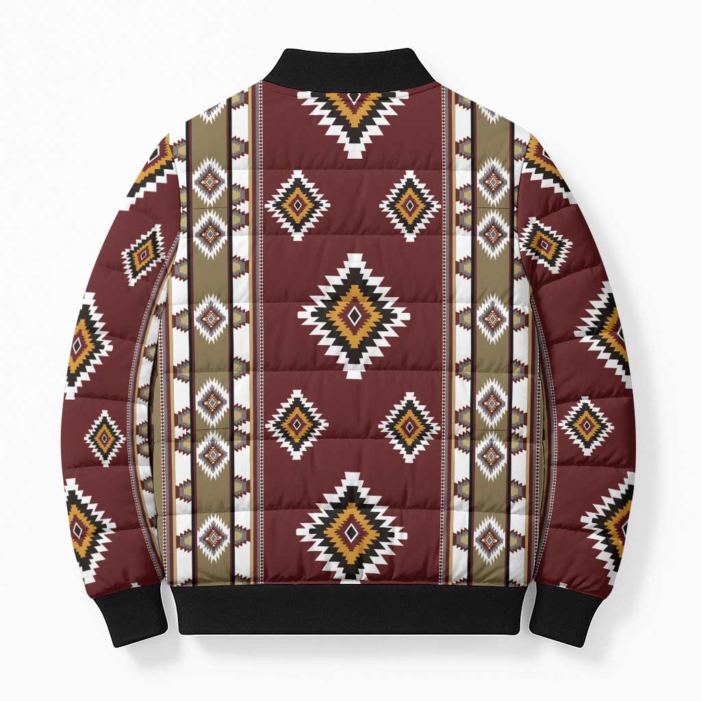 Native American Navajo Bomber Puffer Jacket Tribal Pattern