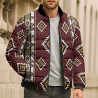 Native American Navajo Bomber Puffer Jacket Tribal Pattern