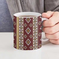 Native American Navajo Ceramic Mug Tribal Pattern