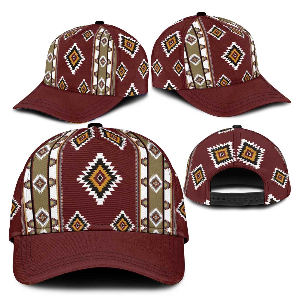 Native American Navajo Classic Cap Tribal Pattern