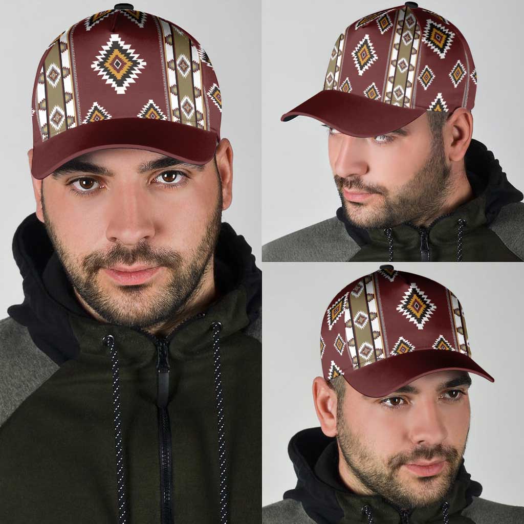 Native American Navajo Classic Cap Tribal Pattern