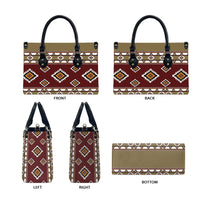 Native American Navajo Leather Bag Tribal Pattern