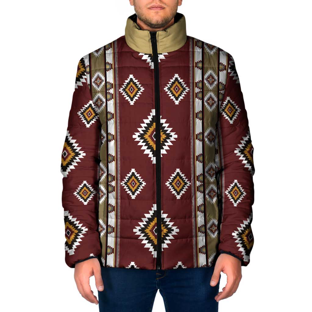 Native American Navajo Padded Jacket Tribal Pattern