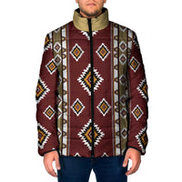 Native American Navajo Padded Jacket Tribal Pattern