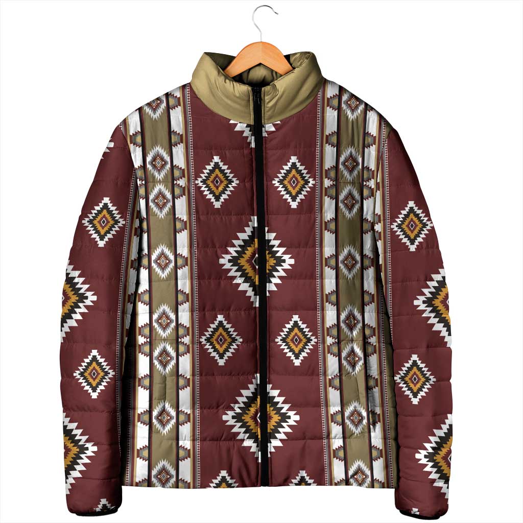 Native American Navajo Padded Jacket Tribal Pattern