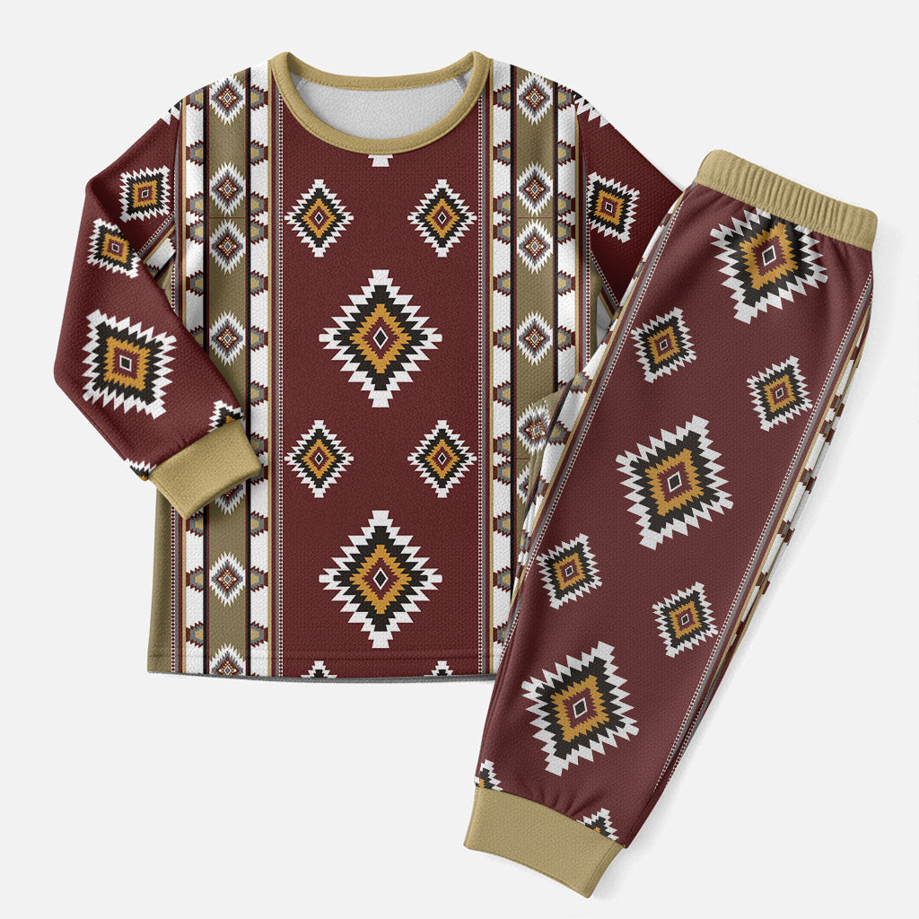 Native American Navajo Christmas Pajama Set Tribal Pattern