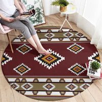 Native American Navajo Round Carpet Tribal Pattern