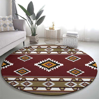 Native American Navajo Round Carpet Tribal Pattern
