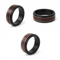 Native American Navajo Spinner Ring Tribal Pattern