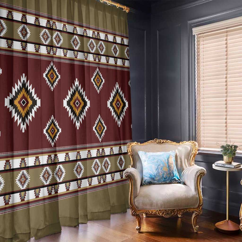 Native American Navajo Window Curtain Tribal Pattern