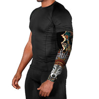 Native American Navajo Wolf Arm Sleeves Grunge Pattern