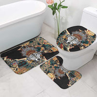 Native American Navajo Wolf Bathroom Set Grunge Pattern