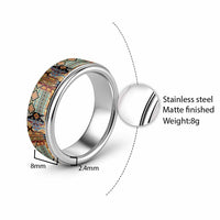 Native American Navajo Wolf Classic Ring Grunge Pattern