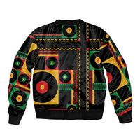 Jamaica Soccer 2026 Sleeve Zip Bomber Jacket Reggae Stylized